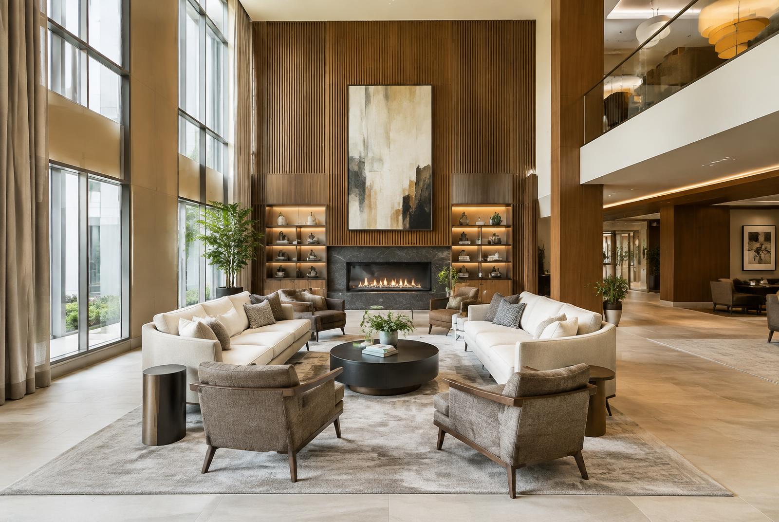 Senior living common lounge