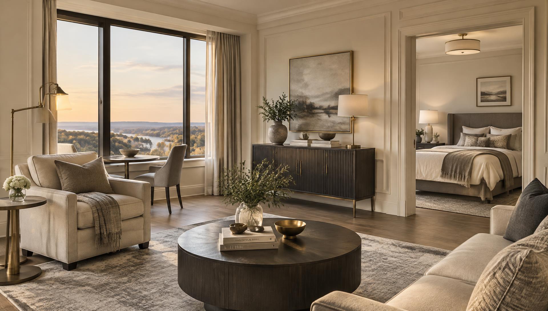 Senior living suite after renovation — refreshed, move-in-ready finishes